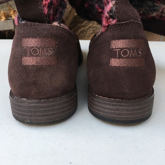 TOMS Serra Suede Sweater Knit Slouch Boots - Picture 4 of 6